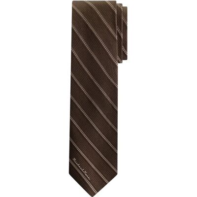 Krawatte Michael Kors Stripe MK Logo Marron TU Homme Krawatte Michael Kors Stripe MK Logo Marron TU Homme