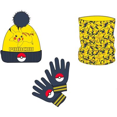 Schal,Mütze und Handschuhe Nintendo Pokémon Pikachu Jaune TU Mixte Schal,Mütze und Handschuhe Nintendo Pokémon Pikachu Jaune TU Mixte