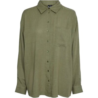 Damenhemd Pieces Pia Vert L Femme Damenhemd Pieces Pia Vert L Femme