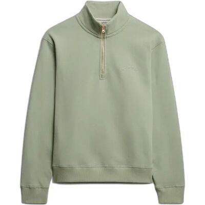 Frauenpullover mit Stehkragen und gesticktem Logo Superdry Essential Vert 2XS Femme Frauenpullover mit Stehkragen und gesticktem Logo Superdry Essential Vert 2XS Femme