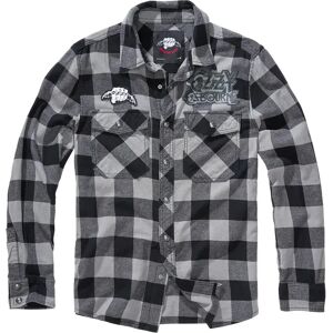 Kariertes Hemd mit langen Ärmeln Brandit Ozzy Noir 4XL Homme Kariertes Hemd mit langen Ärmeln Brandit Ozzy Noir 4XL Homme