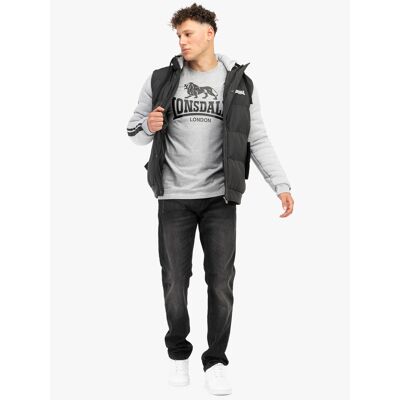Daunenjacke mit Kapuze Lonsdale Dowpot Schwarz XL Homme Daunenjacke mit Kapuze Lonsdale Dowpot Schwarz XL Homme