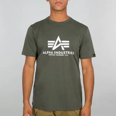 T-shirt Alpha Industries Basic Vert L Homme T-shirt Alpha Industries Basic Vert L Homme