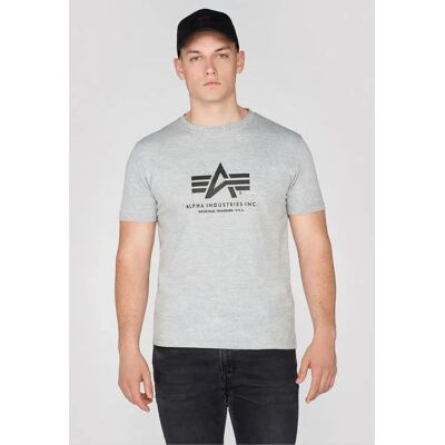 T-Shirt Alpha Industries Basic Gris L Homme T-Shirt Alpha Industries Basic Gris L Homme