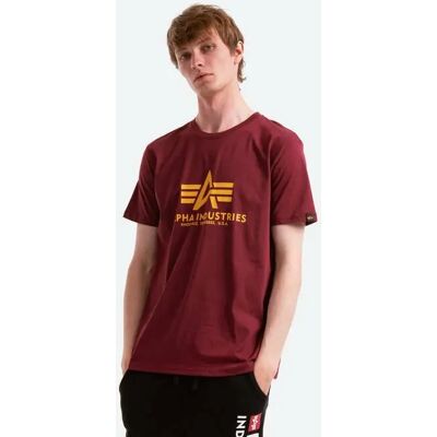 T-Shirt Alpha Industries Basic Rouge 3XL Homme T-Shirt Alpha Industries Basic Rouge 3XL Homme