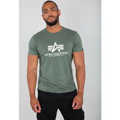 T-Shirt Alpha Industries Basic Vert 2XL Homme T-Shirt Alpha Industries Basic Vert 2XL Homme