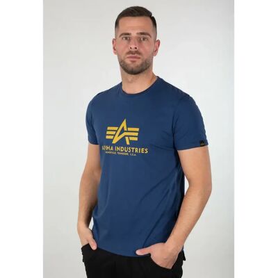 T-shirt Alpha Industries Basic Bleu XL Homme T-shirt Alpha Industries Basic Bleu XL Homme