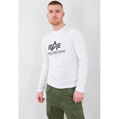 Langarmshirt Alpha Industries Basic Blanc XL Homme Langarmshirt Alpha Industries Basic Blanc XL Homme