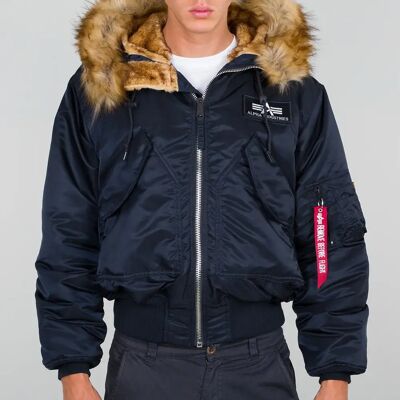 Bomber mit Kapuze Alpha Industries 45P Custom Bleu M Homme Bomber mit Kapuze Alpha Industries 45P Custom Bleu M Homme
