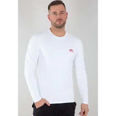 Langarm-T-Shirt Alpha Industries Back Print Heavy Blanc M Homme Langarm-T-Shirt Alpha Industries Back Print Heavy Blanc M Homme