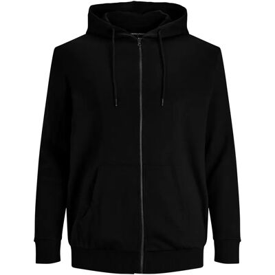 Sweatshirt mit Reißverschluss und Kapuze in großen Größen Jack & Jones Basic Noir Noir 5XL Homme Sweatshirt mit Reißverschluss und Kapuze in großen Größen Jack & Jones Basic Noir Noir 5XL Homme