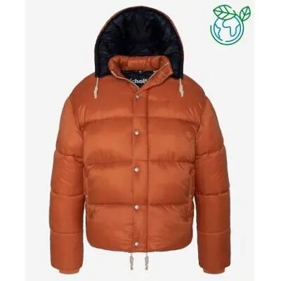 Schott Orange XL Kapuzen Daunenjacke - Jacke Schott Orange XL Kapuzen Daunenjacke - Jacke