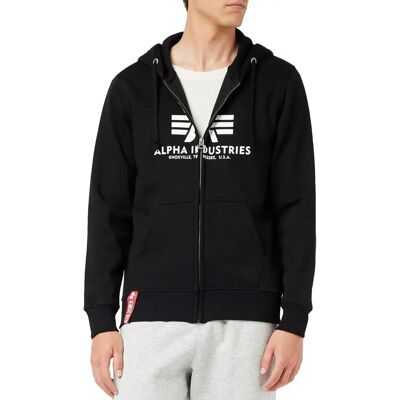 Hoodie Alpha Industries Basic Zip Noir L Homme Hoodie Alpha Industries Basic Zip Noir L Homme