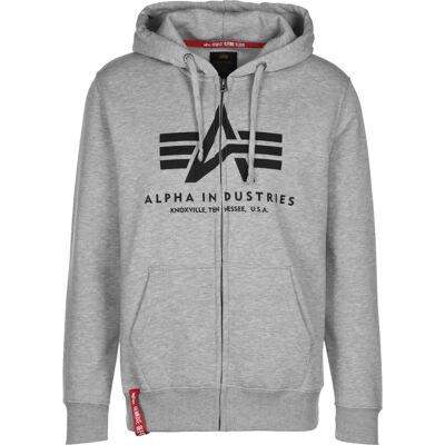 Kapuzenpullover Alpha Industries Basic Zip Gris M Homme Kapuzenpullover Alpha Industries Basic Zip Gris M Homme