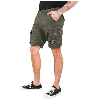 Shorts Alpha Industries Crew Patch Vert 31 Homme Shorts Alpha Industries Crew Patch Vert 31 Homme