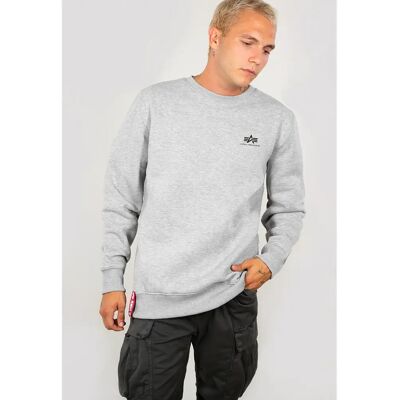 Sweatshirt Alpha Industries Basic Small Logo Gris L Homme Sweatshirt Alpha Industries Basic Small Logo Gris L Homme