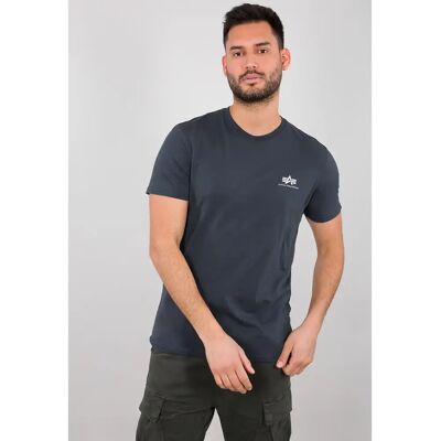 T-Shirt Alpha Industries Basic Small Logo Bleu S Homme T-Shirt Alpha Industries Basic Small Logo Bleu S Homme