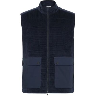 Weste aus cord feinripp KnowledgeCotton Apparel Bleu L Homme Weste aus cord feinripp KnowledgeCotton Apparel Bleu L Homme
