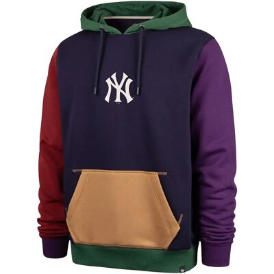 Pullover New York Yankees 47Brand MLB Color Block Dunloe Bleu XS Homme Pullover New York Yankees 47Brand MLB Color Block Dunloe Bleu XS Homme