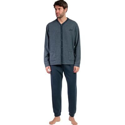 Pyjama mit langen Ärmeln und Hose Admas Grigio Gris 2XL Homme Pyjama mit langen Ärmeln und Hose Admas Grigio Gris 2XL Homme