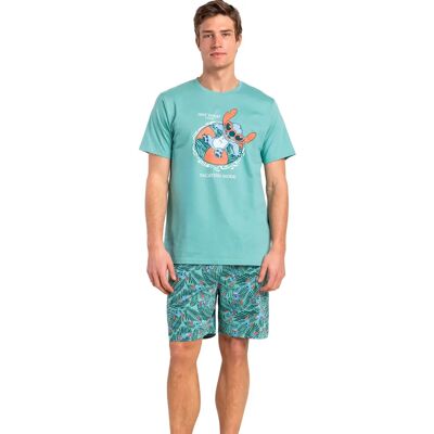 Pyjama T-Shirt und Shorts Admas Vacation Mode Disney Vert S Homme Pyjama T-Shirt und Shorts Admas Vacation Mode Disney Vert S Homme