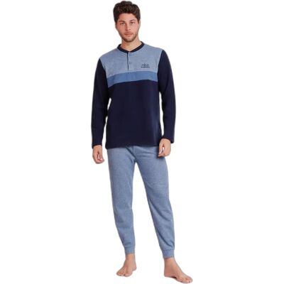 Pyjama mit langen Ärmeln Admas Magnific Eclipse Bleu L Homme Pyjama mit langen Ärmeln Admas Magnific Eclipse Bleu L Homme