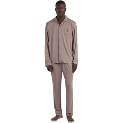 Pyjama mit langen Ärmeln Admas Classic Soft Sleep Marron S Homme Pyjama mit langen Ärmeln Admas Classic Soft Sleep Marron S Homme