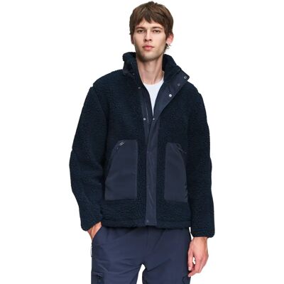 Windbreaker-Fleecejacke mit Reißverschluss Aigle AIW25MFLE008 Bleu XL Homme Windbreaker-Fleecejacke mit Reißverschluss Aigle AIW25MFLE008 Bleu XL Homme
