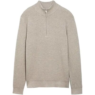 Stehkragen-Halbzip-Pullover Aigle Gris L Homme Stehkragen-Halbzip-Pullover Aigle Gris L Homme
