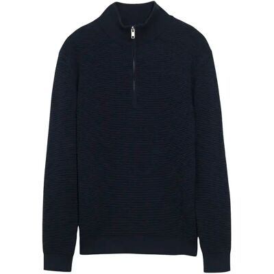 Stehkragen-Halbzip-Pullover Aigle Bleu L Homme Stehkragen-Halbzip-Pullover Aigle Bleu L Homme