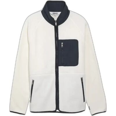 Sherpa-Fleecejacke mit Reißverschluss Aigle T-KIT Blanc M Homme Sherpa-Fleecejacke mit Reißverschluss Aigle T-KIT Blanc M Homme