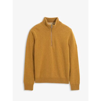 Pullover mit Stehkragen und Halbreißverschluss aus Polyamid-Wolle Aigle Esssential Jaune 2XL Homme Pullover mit Stehkragen und Halbreißverschluss aus Polyamid-Wolle Aigle Esssential Jaune 2XL Homme