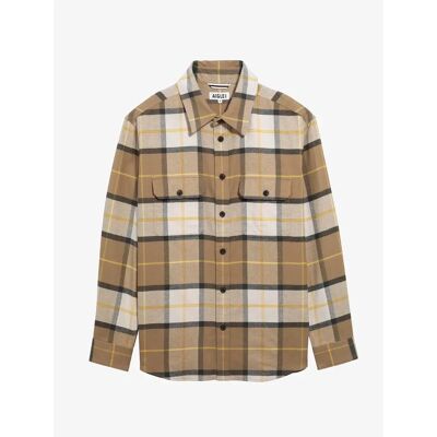 Kariertes Hemd mit langen Ärmeln Aigle Beige L Homme Kariertes Hemd mit langen Ärmeln Aigle Beige L Homme