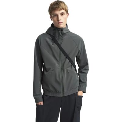 Reißverschluss-Windjacke mit Kapuze Aigle Gris XL Homme Reißverschluss-Windjacke mit Kapuze Aigle Gris XL Homme