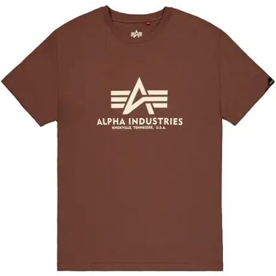 T-Shirt Alpha Industries Basic Big Logo Marron L Homme T-Shirt Alpha Industries Basic Big Logo Marron L Homme