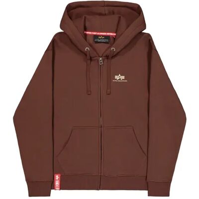 Kapuzenjacke Alpha Industries Basic Small Logo Marron L Homme Kapuzenjacke Alpha Industries Basic Small Logo Marron L Homme