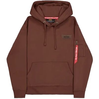 Kapuzensweatshirt mit Druck auf dem Rücken Alpha Industries Marron L Homme Kapuzensweatshirt mit Druck auf dem Rücken Alpha Industries Marron L Homme