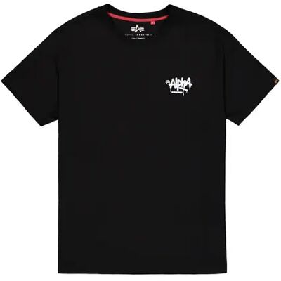 T-Shirt Alpha Industries Signature Noir L Homme T-Shirt Alpha Industries Signature Noir L Homme