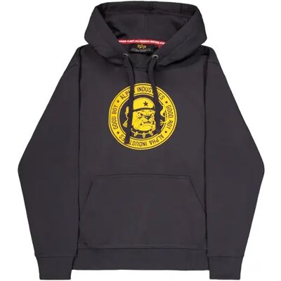 Hoodie Alpha Industries Bulldog Gris L Homme Hoodie Alpha Industries Bulldog Gris L Homme