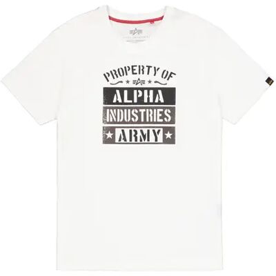 T-Shirt Alpha Industries Army Property Blanc L Homme T-Shirt Alpha Industries Army Property Blanc L Homme