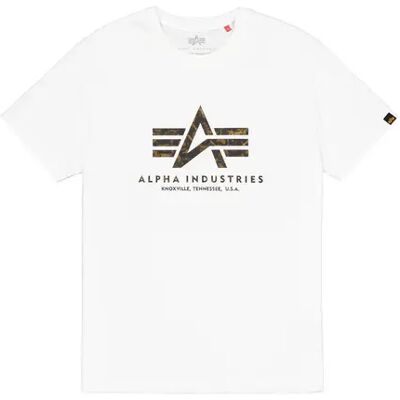 T-Shirt Alpha Industries Basic Big Logo Effect Print Blanc M Homme T-Shirt Alpha Industries Basic Big Logo Effect Print Blanc M Homme