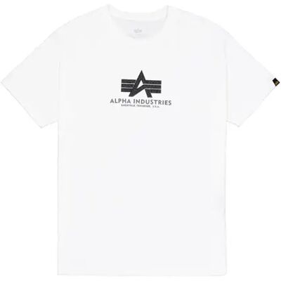 T-Shirt Alpha Industries Basic Rubber Blanc M Homme T-Shirt Alpha Industries Basic Rubber Blanc M Homme
