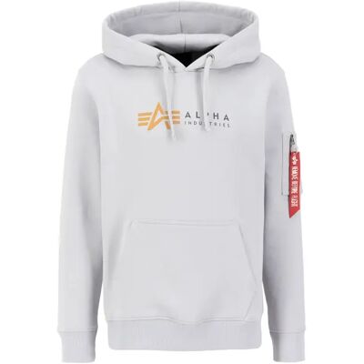 Hoodie Alpha Industries Label Gris XS Homme Hoodie Alpha Industries Label Gris XS Homme