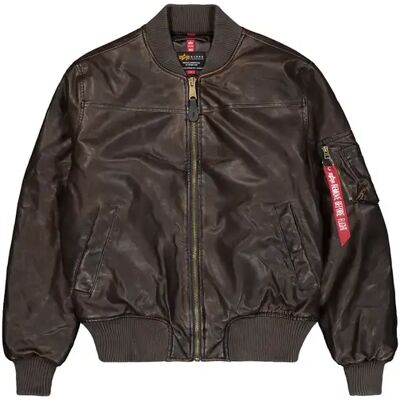 Lederjacke Alpha Industries MA-1 FL Vintage Marron M Homme Lederjacke Alpha Industries MA-1 FL Vintage Marron M Homme