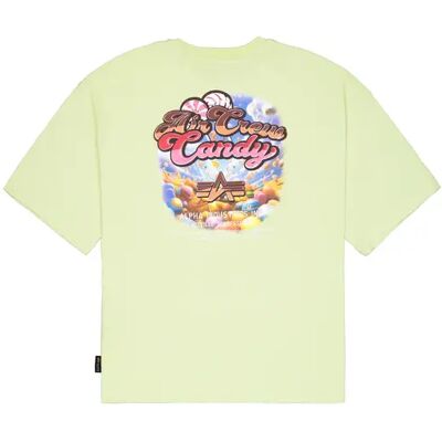 Rundhalsausschnitt T-Shirt Alpha Industries Candy Vert L Homme Rundhalsausschnitt T-Shirt Alpha Industries Candy Vert L Homme