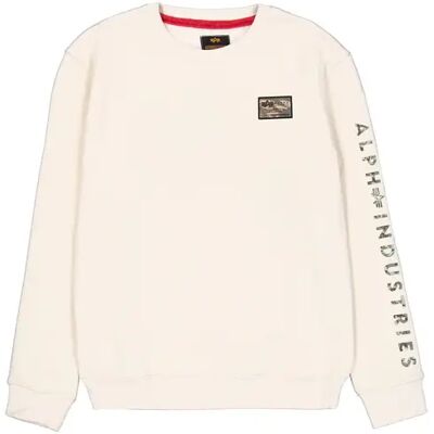 Sweatshirt mit Rollkragen Alpha Industries Blanc S Homme Sweatshirt mit Rollkragen Alpha Industries Blanc S Homme