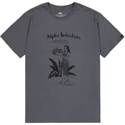 T-Shirt Alpha Industries Hawaii Gris S Homme T-Shirt Alpha Industries Hawaii Gris S Homme