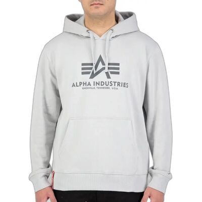 Hoodie Alpha Industries Basic Gris XS Homme Hoodie Alpha Industries Basic Gris XS Homme