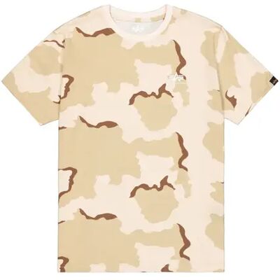 T-Shirt Alpha Industries Camo Small Beige S Homme T-Shirt Alpha Industries Camo Small Beige S Homme