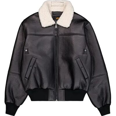 Lederjacke Alpha Industries B-15 MOD Noir L Homme Lederjacke Alpha Industries B-15 MOD Noir L Homme